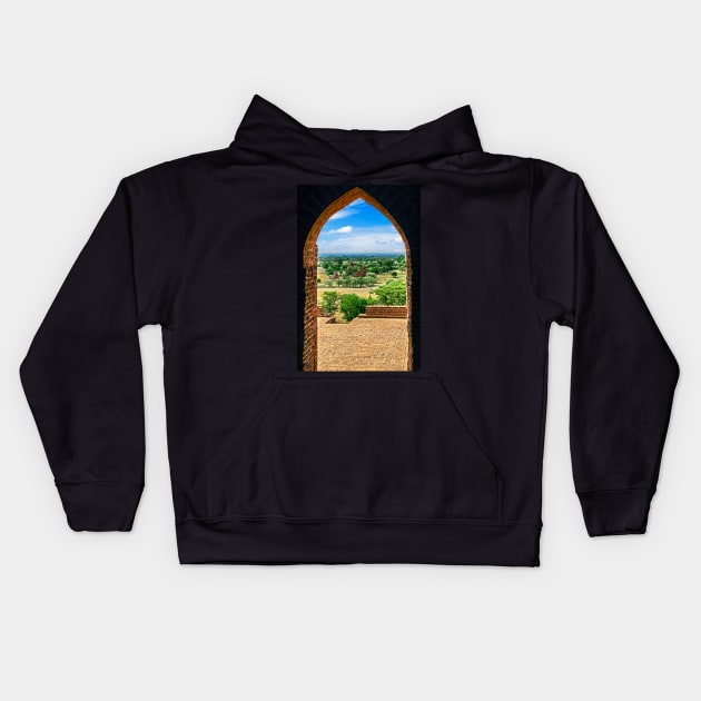 Doorway View. Kids Hoodie by bulljup